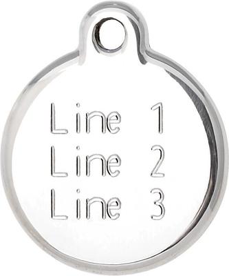 Show full view: Red Dingo Skeleton Fish Stainless Steel Personalized Cat ID Tag, Brown, Small slide 3 of 7