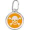 Show in main carousel: Red Dingo Skull & Crossbones Stainless Steel Personalized Dog & Cat ID Tag, Orange, Large slide 1 of 8