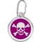 Show in main carousel: Red Dingo Skull & Crossbones Stainless Steel Personalized Dog & Cat ID Tag, Purple, Large slide 1 of 8
