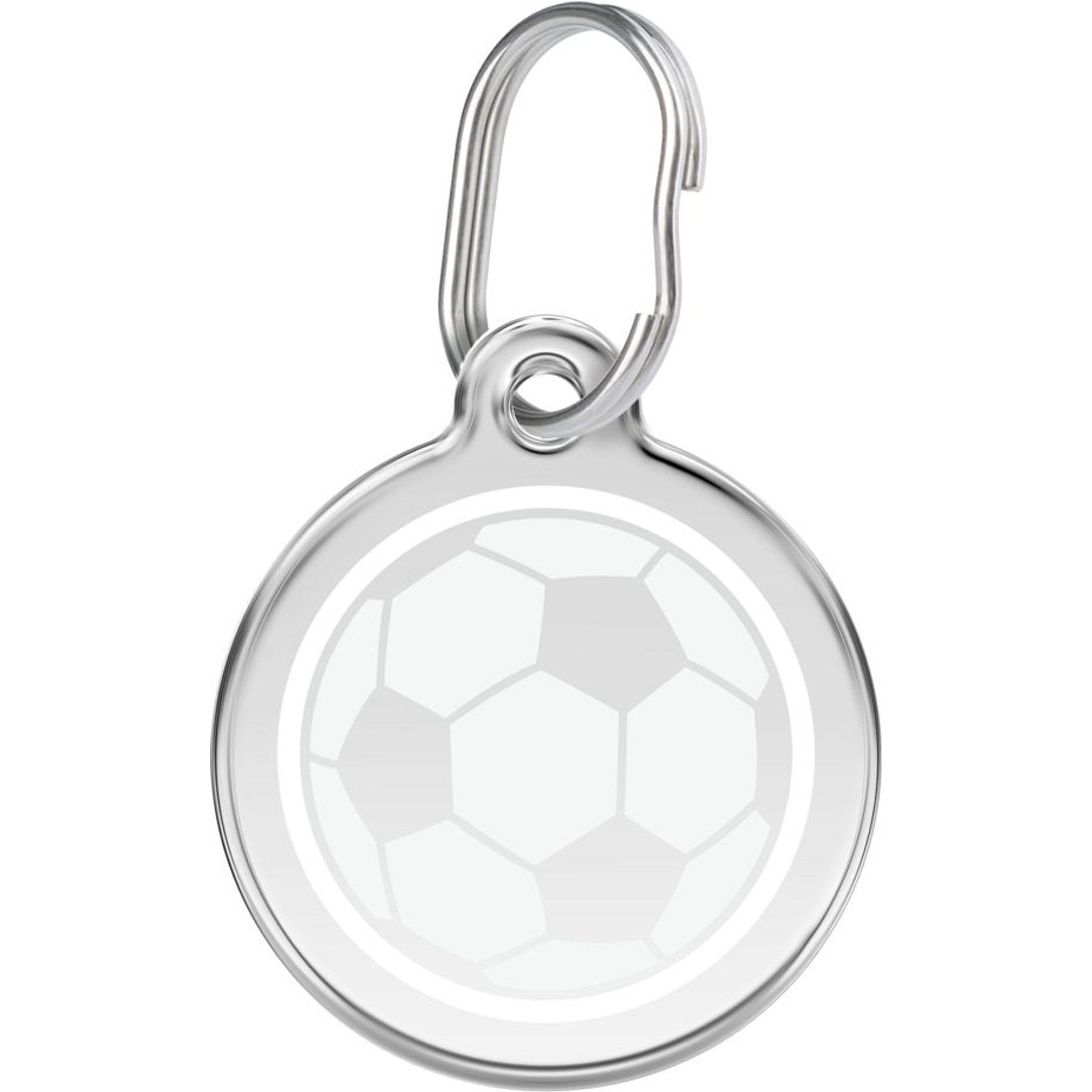 Red Dingo Soccer Ball Stainless Steel Personalized Dog & Cat ID Tag, Large