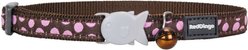 Red Dingo Spots Nylon Breakaway Cat Collar with Bell, Pink/Brown, 8 to 12.5-in neck, 1/2-in wide slide 2 of 7