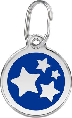 Show full view: Red Dingo Star Stainless Steel Personalized Dog & Cat ID Tag, Blue, Small slide 1 of 8