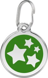 Red Dingo Star Stainless Steel Personalized Dog & Cat ID Tag, Green, Small