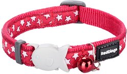 Red Dingo Stars Cat Collar, Red