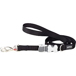 Red Dingo SuperLead Hands Free Adjustable Dog Leash, Black, Small, 3.6 to 6-ft