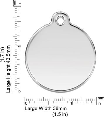 Show full view: Red Dingo Teddy Bear Stainless Steel Personalized Dog & Cat ID Tag, Large slide 2 of 7