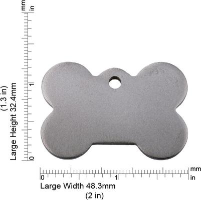 Show full view: Red Dingo Titanium Bone Personalized Dog ID Tag, Large slide 2 of 7