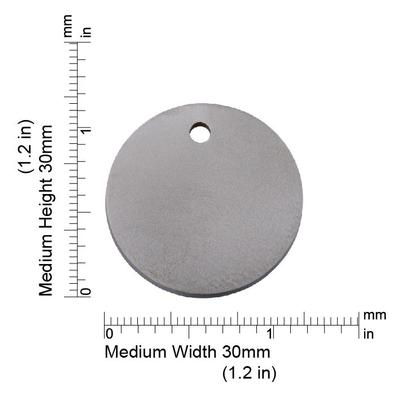 Show full view: Red Dingo Titanium Circle Personalized Dog & Cat ID Tag, Medium slide 2 of 6