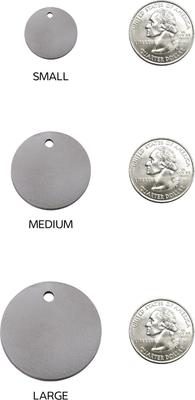 Show full view: Red Dingo Titanium Circle Personalized Dog & Cat ID Tag, Medium slide 6 of 6