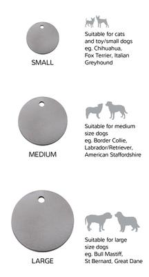 Show full view: Red Dingo Titanium Circle Personalized Dog & Cat ID Tag, Small slide 5 of 6