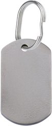 Red Dingo Titanium Rectangle Personalized Dog & Cat ID Tag, Large