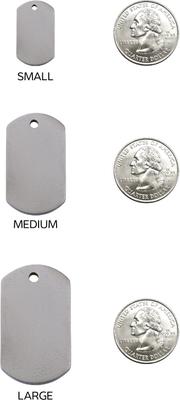 Show full view: Red Dingo Titanium Rectangle Personalized Dog & Cat ID Tag, Medium slide 6 of 6