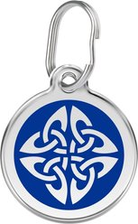 Red Dingo Tribal Arrows Stainless Steel Personalized Dog & Cat ID Tag, Blue, Medium