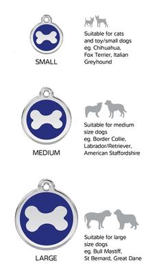 Show full view: Red Dingo Tribal Arrows Stainless Steel Personalized Dog & Cat ID Tag, Blue, Medium slide 5 of 7