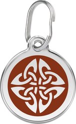 Red Dingo Tribal Arrows Stainless Steel Personalized Dog & Cat ID Tag, Brown, Medium