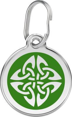 Show full view: Red Dingo Tribal Arrows Stainless Steel Personalized Dog & Cat ID Tag, Green, Medium slide 1 of 7