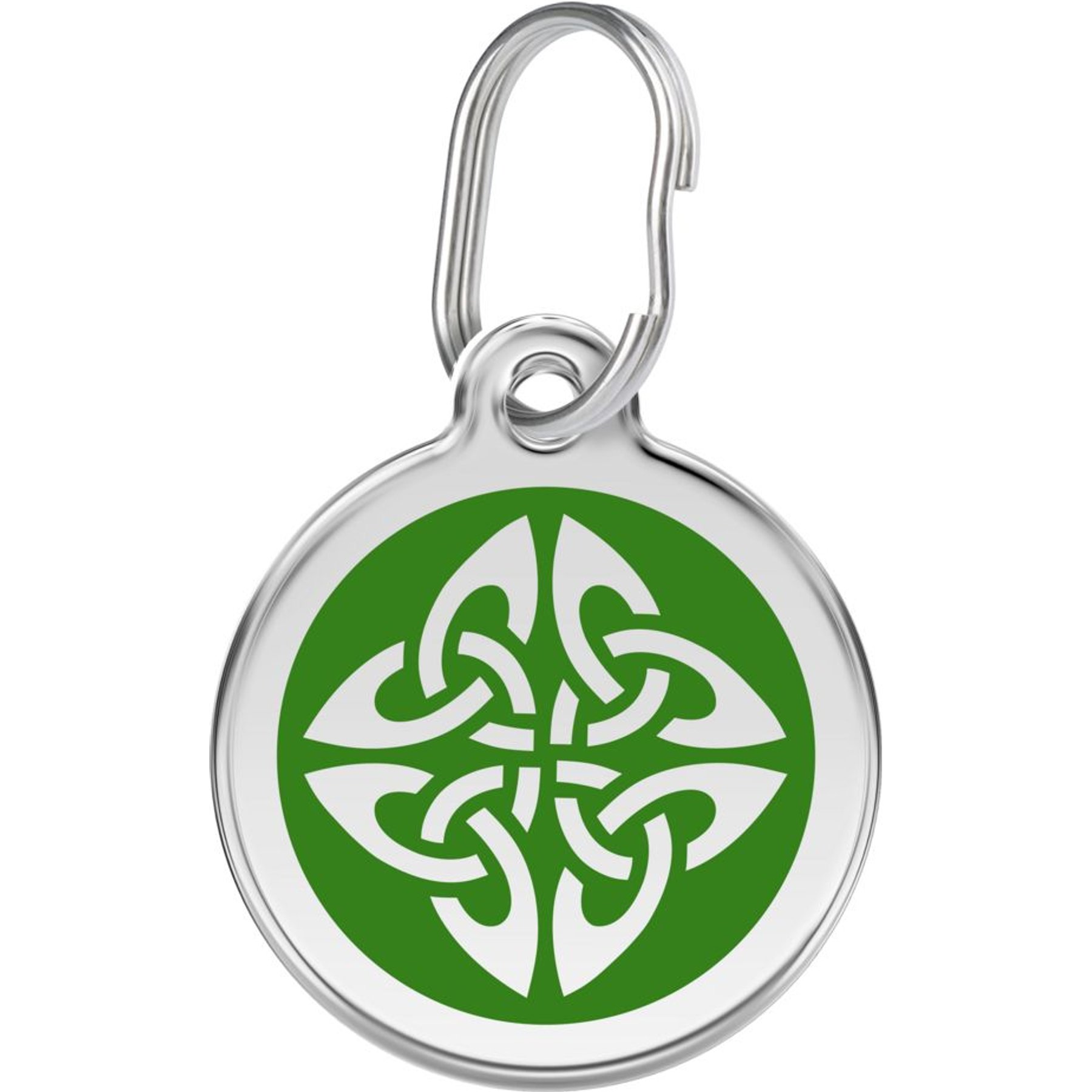 Red Dingo Tribal Arrows Stainless Steel Personalized Dog & Cat ID Tag, Green, Small