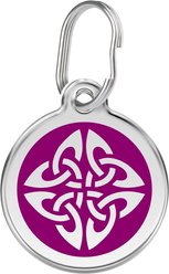 Red Dingo Tribal Arrows Stainless Steel Personalized Dog & Cat ID Tag, Purple, Medium