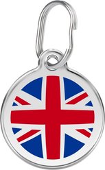 Red Dingo United Kingdom Flag Stainless Steel Personalized Dog & Cat ID Tag, Medium