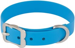 Red Dingo Vivid PVC Dog Collar, Blue, Small: 11 to 14-in neck, 4/5-in wide