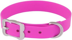 Red Dingo Vivid PVC Dog Collar, Hot Pink, Small: 11 to 14-in neck, 4/5-in wide