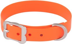 Red Dingo Vivid PVC Dog Collar, Orange, Small: 11 to 14-in neck, 4/5-in wide