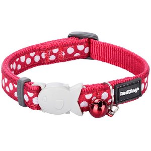 Red Dingo White Spots On Cat Collar, Red