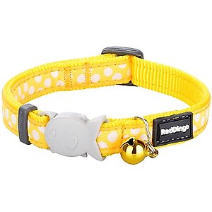 Red Dingo White Spots On Cat Collar, Yellow
