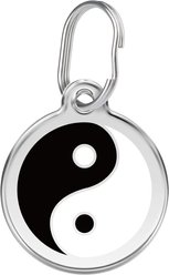 Red Dingo Yin & Yang Stainless Steel Personalized Dog & Cat ID Tag, Medium