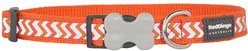 Red Dingo Ziggy Nylon Reflective Dog Collar, Zig Zag Orange, Medium: 12.5 to 18.5-in neck, 4/5-in wide slide 2 of 6