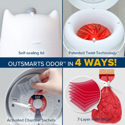 Show full view: Red Rocket Kitty Twist'R Plus Cat Litter Diposal Kit slide 6 of 11