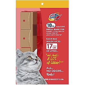 Red Rocket Multi Kitty Twist'R Cat Litter Diposal Refill Bags, 10 count