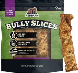 Redbarn Bully Slices Peanut Butter Flavor Beef Dog Treats, 9-oz bag