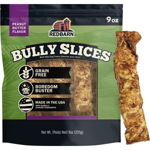 Redbarn Bully Slices Peanut Butter Flavor Beef Dog Treats, 9-oz bag