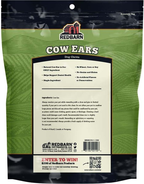 Show full view: Redbarn All-Natural Beef Cow Ears Dog Treats, 4.2-oz bag slide 4 of 11