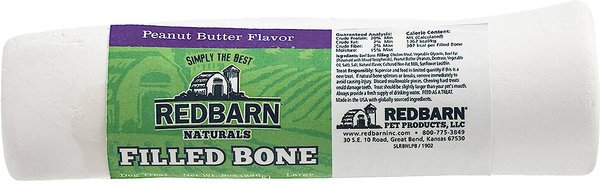 Redbarn Duo Peanut Butter & Jelly Filled Dog Bone, Large