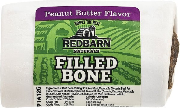 Redbarn Filled Bone Natural Peanut Butter Flavor Chew Dog Treat