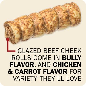 Redbarn Glazed Beef Cheek Roll Dog Chew, Large