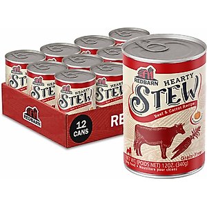Redbarn Grain-Free Beef & Vegetable Stew Wet Dog Food, 12-oz can, case of 12
