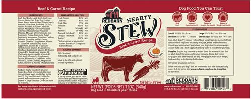 Show full view: Redbarn Grain-Free Beef & Vegetable Stew Wet Dog Food, 12-oz can, case of 12 slide 9 of 11