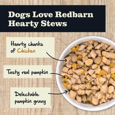 Show full view: Redbarn Grain-Free Chicken & Pumpkin Stew Wet Dog Food, 12-oz can, case of 12 slide 4 of 11