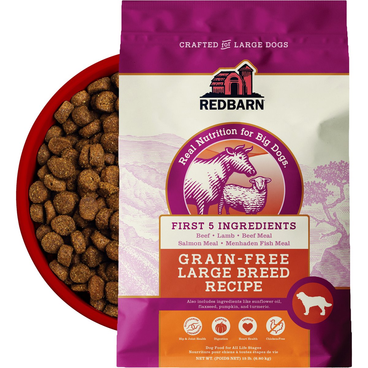 Redbarn Grain-Free Large Breed Recipe Dry Dog Food, 15-lb bag