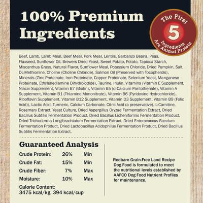 Show full view: Redbarn Grain-Free Large Breed Recipe Dry Dog Food, 15-lb bag slide 8 of 12