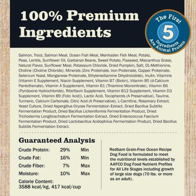 Show full view: Redbarn Grain-Free Ocean Recipe Dry Dog Food, 22-lb bag slide 9 of 12