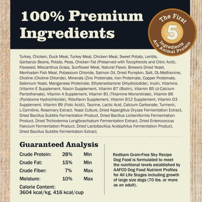 Show full view: Redbarn Grain-Free Sky Recipe Dry Dog Food, 4-lb bag slide 8 of 12