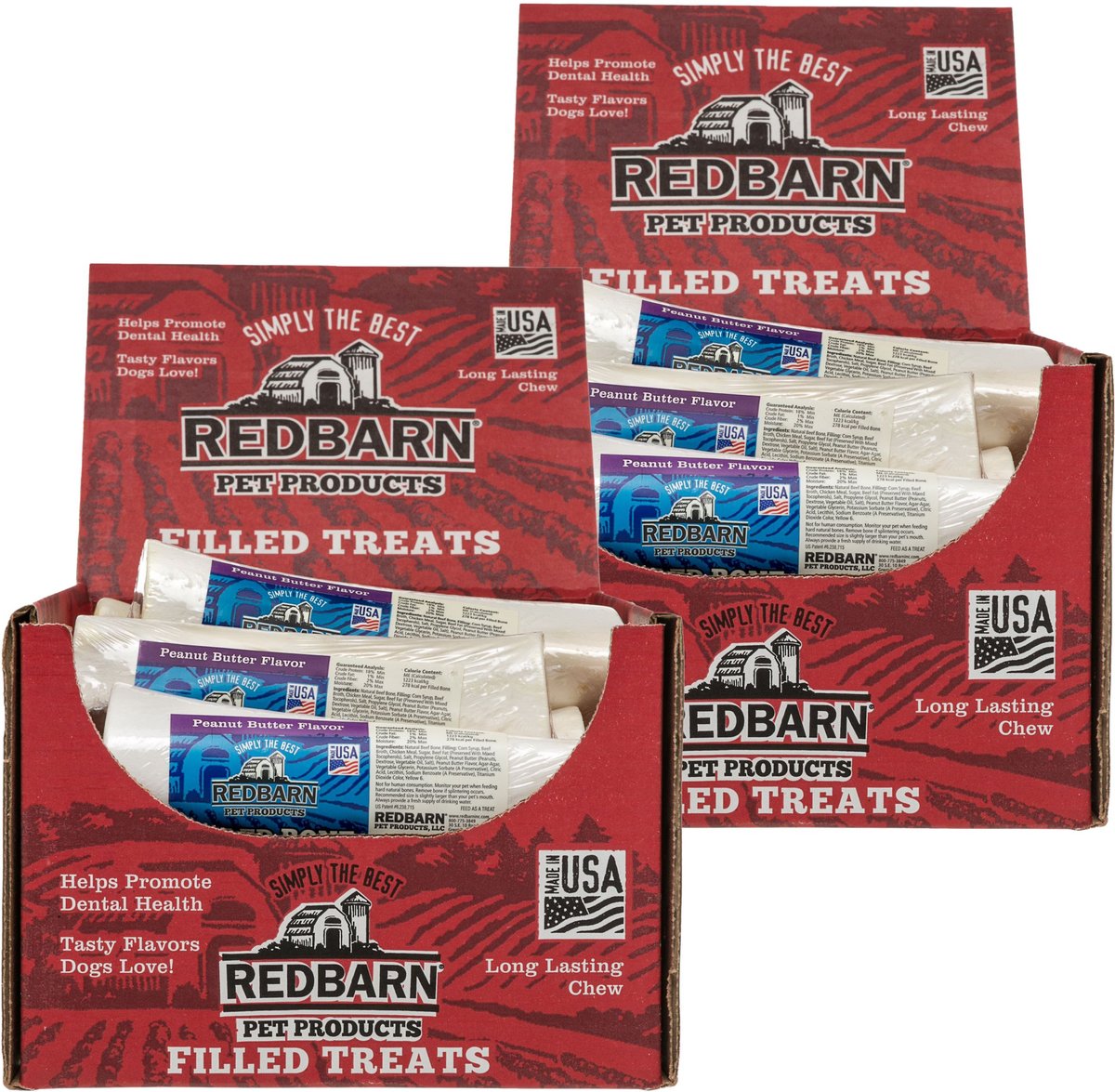 Redbarn Large Lamb Filled Bones Dog Treats