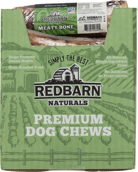 REDBARN Naturals Large Meaty Bones Dog Treats, 25 count