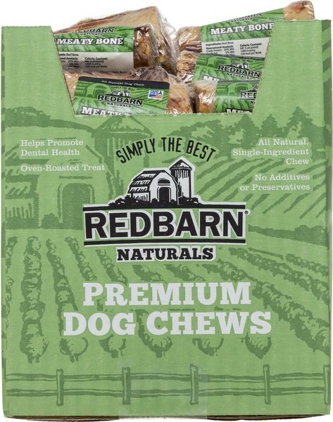 REDBARN Naturals Small Meaty Bones Dog Treats, 30 count
