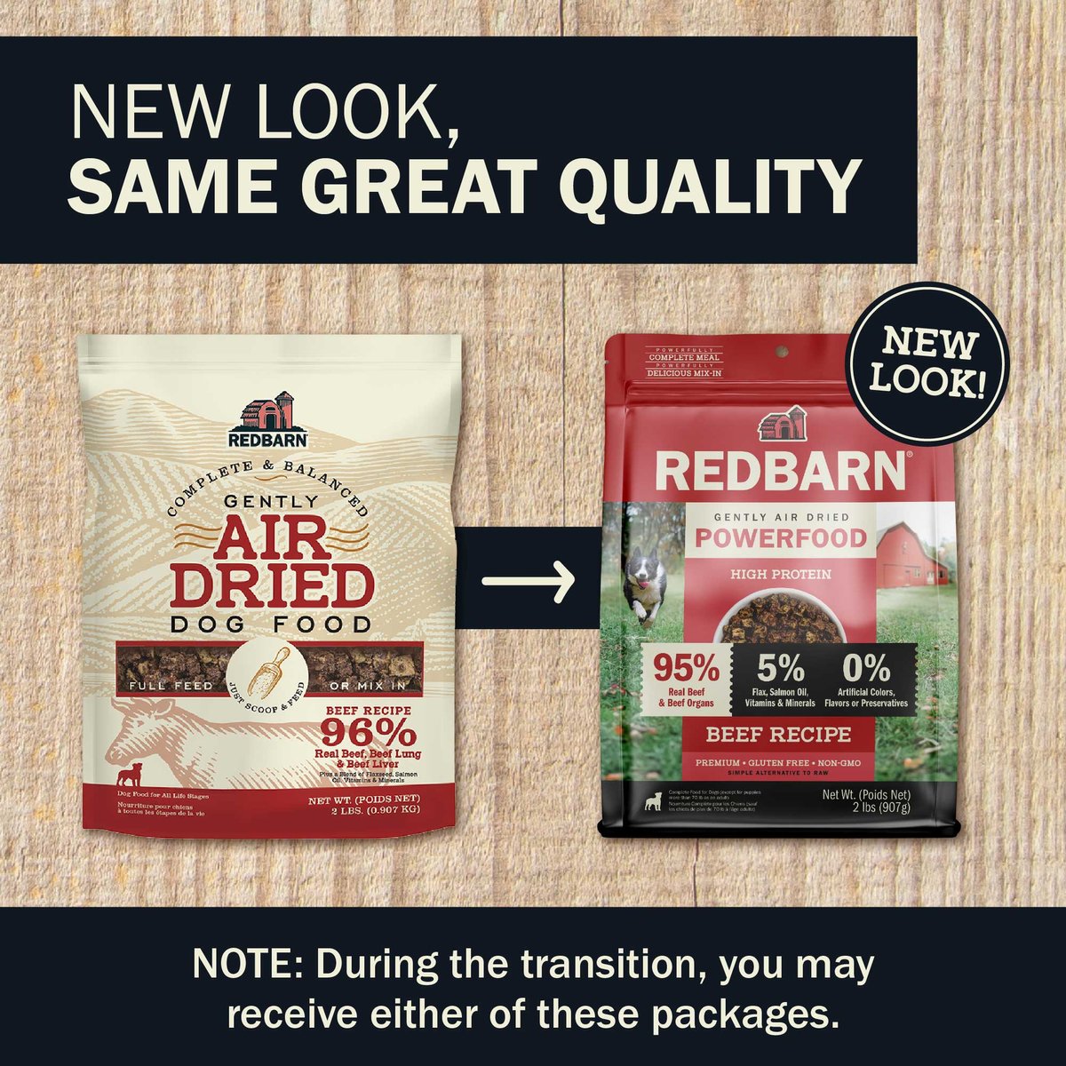Photo inspiration: Visual Reference: Redbarn Powerfood Beef High Protein Grain Free Gently Air Dried
