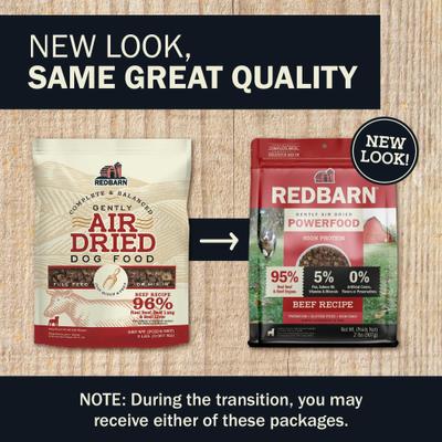 Show full view: Redbarn Powerfood Beef High Protein Grain-Free Gently Air Dried Dog Food, 80-oz bag slide 3 of 12